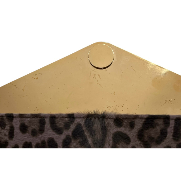 Jimmy Choo Calf Hair Leopard Print Clutch Purse W/Bag Cert. Authenticity Clean - Picture 8 of 10